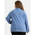 thumbnail image 3 of Time and Tru Women's and Women’s Plus Denim Utility Jacket, Sizes XS-4X, 3 of 5