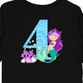 thumbnail image 4 of Inktastic Fourth Birthday Mermaid Girls Long Sleeve Toddler T-Shirt, 4 of 5