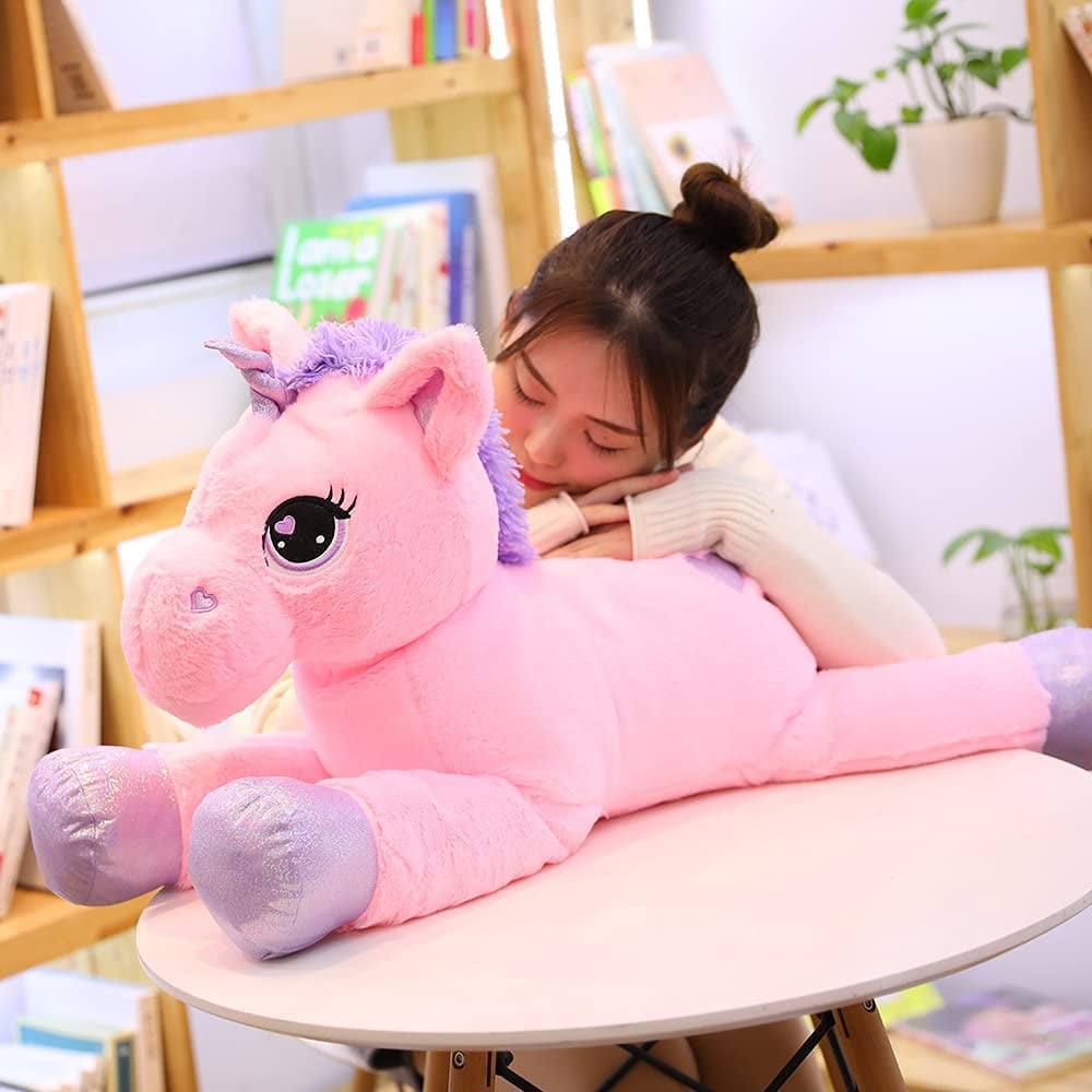 MorisMos Giant Unicorn Stuffed Animal 32'' Cute Soft Unicorn Plush Toy