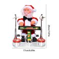 thumbnail image 4 of Bewildely Muñeco de Papá Noel para Navidad/Navidad, instrumento para jugar, regalo, decoración, Año Nuevo, sacudir la cabeza, cantar, adorno que Kits de decoración para fiestas No.03 Bewildely HA008653-03B, 4 of 6