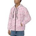 thumbnail image 3 of Honeii Ribbon Bow Print Hoodies for Men, Pullover & Full Zip, Breathable Zip up Hoodie, Sweatshirt-Large, 3 of 5