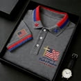 thumbnail image 2 of CONROSES 250Th Anniversary Usa Men's Short Sleeve Polo Shirts Patriotic Usa Flag Graphic Collared Independence Day Polo Shirt for Men 4Th Of July Golf Shirts, 2 of 6