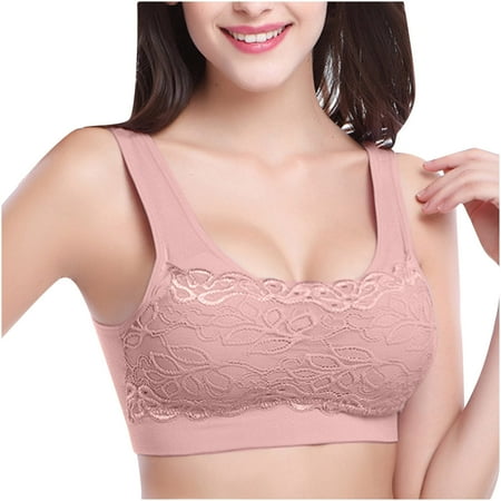

Deals! Sports Bras for Women Sports Underwear Deals for 2023 Running Seasonal Fashion Underwear Bras Pink XL