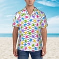 thumbnail image 2 of Balery Bear And Polka Dot Camisas hawaianas de manga corta para hombre, camisas playeras de corte holgado, camisas de vacaciones con botones,Medium, 2 of 7