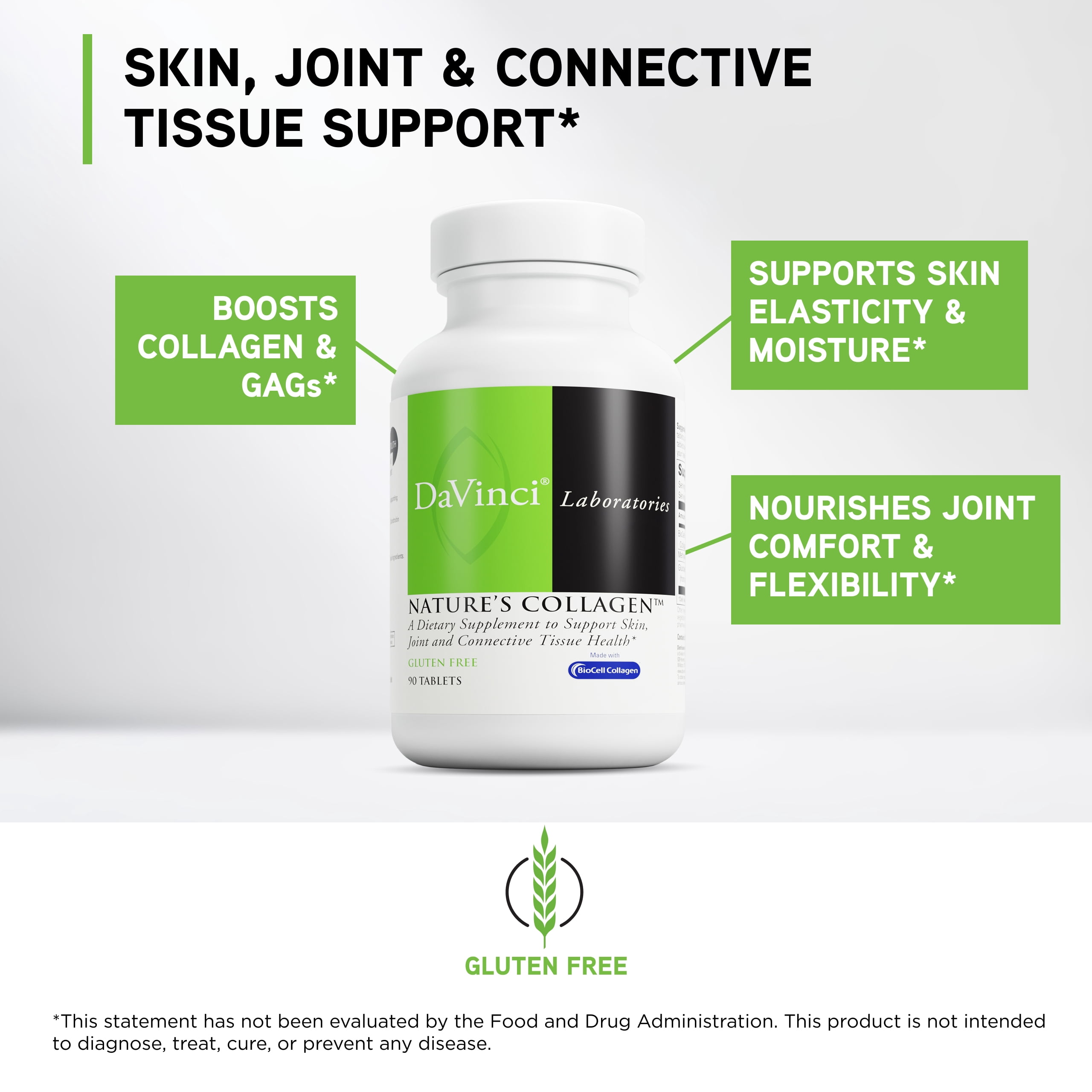 Davinci Labs Nature's Collagen - Support Joint Health & Tissue Health* - 90 Tablets