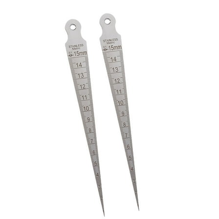 FONDOTIN Stainless Steel Gauge Measuring Tool for Welder Precision Measurement 2 Pieces