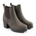 thumbnail image 3 of BURUDANI Women Fall Chunky-Heel Chelsea Ankle Booties Slip-On Elastic High-Heeled Boots, 3 of 6
