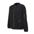 thumbnail image 4 of iHPH7 Bomber Jacket Women Workout Jackets for Woman Zip Up Jackets for Women Fall Clothes Letterman Jacket Womens Jackets Casual Athletic Jacket Women Black L, 4 of 9