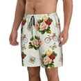 thumbnail image 2 of Logiee Vintage Bike Flower Butterfly Print Mens Swim Trunks Quick Dry Board Shorts,Breathable Hawaii Beach Shorts Swimwear Bathing Suits-Small, 2 of 6