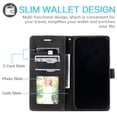 thumbnail image 3 of Allytech Slim Wallet Case for iPhone 15 Pro Max, [3 Card Slots] [Cash Pocket] Premium PU Leather Kickstand Magnetic Clasp Shockproof Full Body Protective RFID Blocking Flip Case - Black, 3 of 9