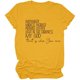 thumbnail image 3 of Gibobby Blusa Casual de Mujer Camiseta suelta con estampado blusas para mujer, blusa informal con cuello redondo y mangas con letras, blusa para (Amarillo,G), 3 of 5