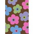 thumbnail image 1 of Fleurs Alisées 2 Pi. 7 Po. x 4 Pi. 1 Po. - Marron, 1 of 1