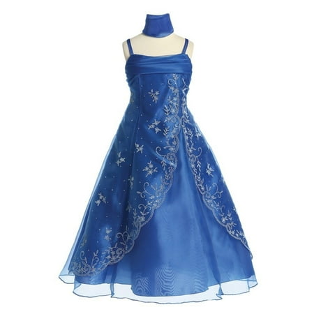 Chic Baby  Chic Baby  Girls Royal Blue  Bead A Line Pageant 