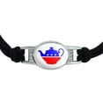 thumbnail image 2 of Tea Party Movement Political Novelty Suede Leather Metal Bracelet, 2 of 3
