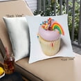 thumbnail image 1 of Ahgly Company Foods Cupcake Outdoor Throw Pillow, 18 inch by 18 inch, 1 of 6