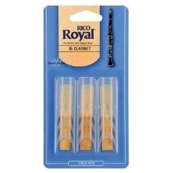Royal by D'Addario Bb Clarinet Reeds, Strength 3, 3-pack