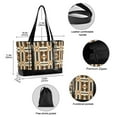 thumbnail image 2 of FORMRS Canvas Laptop Tote Bag for Women with 15.6" Computer Compartments Shoulder Handbag, Beige Geometric, 2 of 7