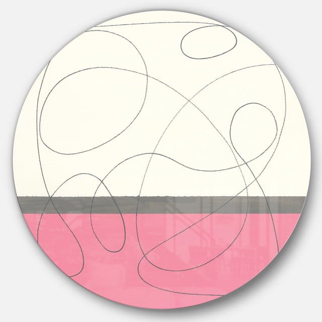 Designart 'GeometricNeapolitan I' Geometric Metal Circle Wall Art - Disc of 36