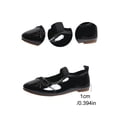 thumbnail image 5 of Bkhluea Women Patent Bow Mary Jane Ballet Flats Adjustable Strap Comfortable Footwear For Office Work Party Daily Casual Use, 5 of 7