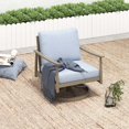 thumbnail image 3 of HAPPATIO Outdoor Aluminum Swivel Sofa x1, Rope Design Backrest, with Comfortable Cushions, All Weather Furniture, for Yard, Deck, Porch, 3 of 7