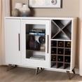 thumbnail image 2 of Bowery Hill Wine Cabinet in White and Brown, 2 of 9