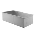 thumbnail image 2 of DAX Stainless Steel Handmade Single Bowl Undermount Kitchen Sink, Brushed Stainless Steel, 2 of 7