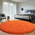 thumbnail image 5 of SARAG 8x8ft large Rug for Bedroom,Super Fluffy Circle Rugs for Baby Nursery,Cute Soft Shaggy Area Rug for Girls,Orange, 5 of 8