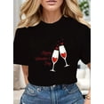 thumbnail image 1 of Camiseta vintage con diseño de Feliz Día de San Valentín, cuello redondo, informal y cómoda, ideal para adultos, hombres, mujeres, adolescentes, jóvenes y deportes., 1 of 5