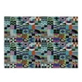 thumbnail image 1 of Mid Century Cutting Board, Mix of Various Different Geometric Shapes in Squares Funky Sixties Revival, Decorative Tempered Glass Cutting and Serving Board, Small Size, Multicolor, by Ambesonne, 1 of 1