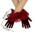 thumbnail image 5 of Lace Ruffle Short Gloves Velvet Hand Gloves For Wedding Receptions And Dinner Event Women Fashion Accessories for Party, 5 of 13