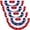 1.5x3FT,4 Pack, variant on 8 Pack USA Pleated Bunting Fan Flags, 1.5x3 Ft Patriotic Half Fan Banner American Flag Decoration Bunting for Outside Red White and Blue Decor Independence Day Memorial Day 4th of july Decorations
