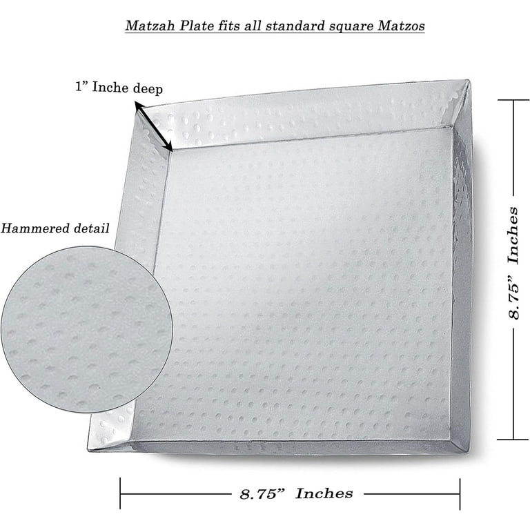 Matzah Plate For Passover Seder - Traditional Matzah Holder For Seder Night