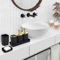 thumbnail image 4 of AOOOWER 6Piece Bathroom Organise Set with Toothbrush Cup Hydraulic Cup Trash Can Brush Durability Construction, 4 of 15