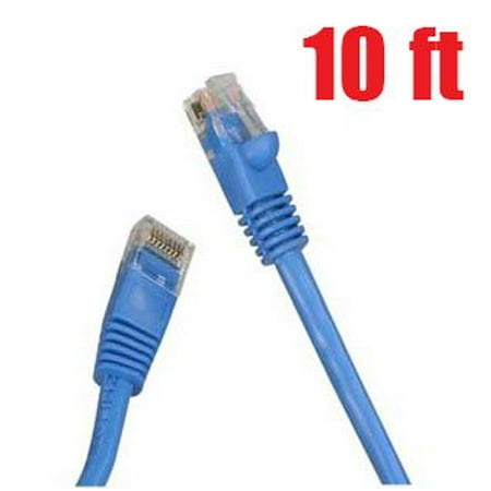 10' Category 5e Patch - iMBAPrice Category 5e (Cat5e) CMR Ethernet Patch Cable (10 Feet, Blue)