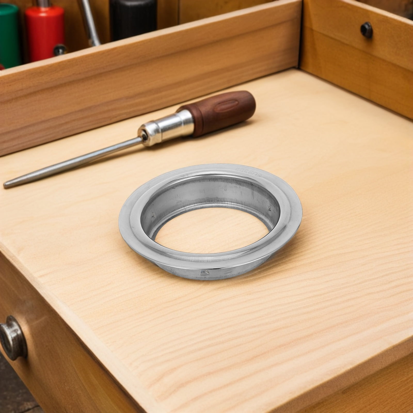 MOKKHNB Stainless Steel Wall Flange Pipe Collar for Air Conditioner Ducts and Kitchen Exhaust Range Hood Vent