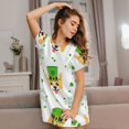 thumbnail image 3 of Disketp happy dog. St. Patricks Day para Camisón Corto de Manga Corta para Mujeres, Camisón Cómodo con Escote Redondo, Bonito y Confortable, 3 of 6