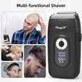 thumbnail image 2 of CkeyiN Men's Shaver Titanium Steel Head Electric Beard Trimmer Reciprocating Shaver,2 In 1 Digital Display Reciprocating Razor for Hair Clipping And Beard Shaving, 2 of 10