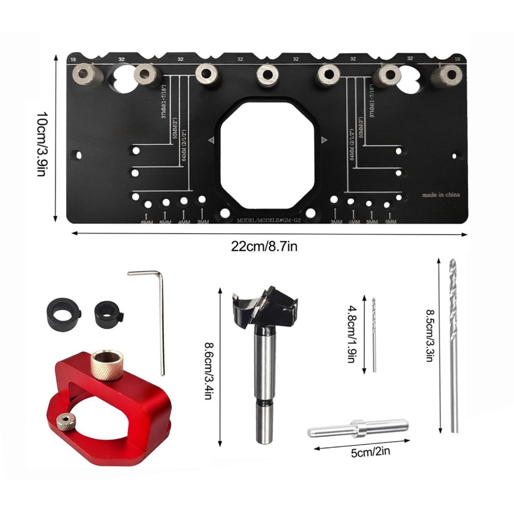 Zeiwohndc 35mm Cabinet Hinge Jig Concealed Drilling Hole Puncher, Locking Woodworking