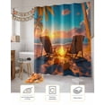 thumbnail image 7 of Fall Sunset Shower Curtain Set ，Waterproof Fabric Shower Curtains Rocking Chair Vacation Beach Shower Curtains for Bathroom,Bathroom Decor 72"x72", 7 of 7