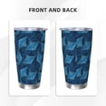 thumbnail image 3 of Fotbe Stingray Pattern 20 oz Tumbler Stainless Steel Vacuum Insulated Coffee Ice Cup Double Wall Travel Flask Leak-proof Coffee Cup-Straw Three-piece Set, 3 of 8