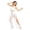 White, variant on Women Two Piece Lyrical Dancewear Mesh Tops Pants Suit for Party Waltz Modern Ballet Dance Wear White M