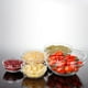 thumbnail image 5 of Juego de 5 ensaladeras de vidrio resistentes al calor, recipiente para alimentos de cocina con tapa, color aleatorio, 5 of 5