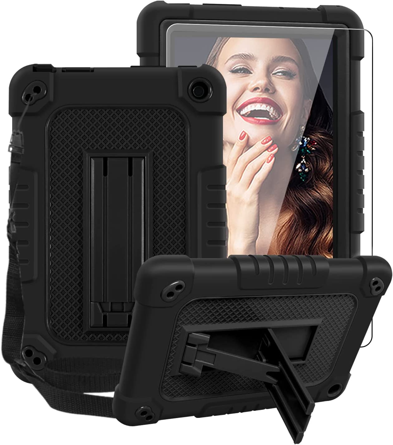 Mignova Rugged Shockproof Case + Screen Protector For Walmart Onn 10.1 Pro Tablet (Model: 100003562)
