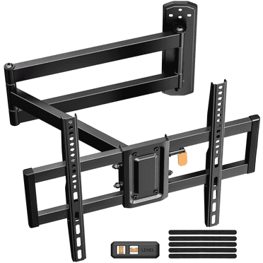 MountFTV Full Motion TV Wall Mount Bracket for Most 32-82 Inch TV，Max  600x400mm and 100lbs Corner TV Wall Mount Long Arm with 32.37” Extend Support Swivel, Tilt, Level Adjustment