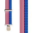 thumbnail image 2 of SuspenderStore Usa Stars & Stripes Suspenders - 2-Inch Wide - Pin Clip- 4 Sizes, 2 of 4