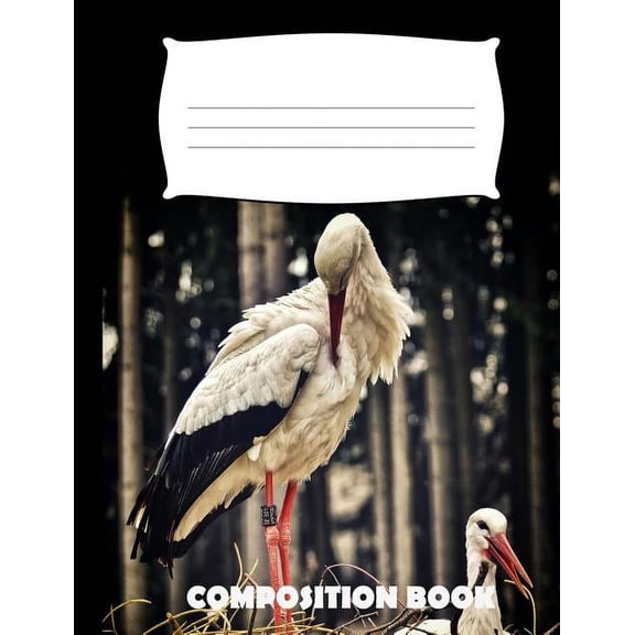 Composition Book: Stork Composition Notebook Wide Ruled (Paperback)