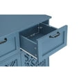 thumbnail image 4 of Eleanor American Storage Cabinet Dresser with Symmetrical Pattern, 2 Doors, 2 Drawers, Solid Wood Legs, Blue, 4 of 13