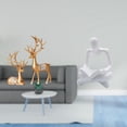 thumbnail image 2 of Estatua de reno pensador europeo, escultura abstracta coleccionable para amantes de los ciervos, figura creativa para decoración de sala de estar., 2 of 8