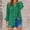 Green, variant on Ready for Back to School GaThRRgYP Light Weight Sweatshirt for Women,Women's V-Neck Long Sleeve Loose Button and Linen Tunic Summer Blouse with Pocket Light Blue L