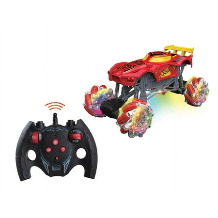 Remote Control Monster Truck 1:16 Scale – 2.4 GHz Stunt & Drift RC Car with Light-Up Headlights, 360° Rotating Crawler for Kids